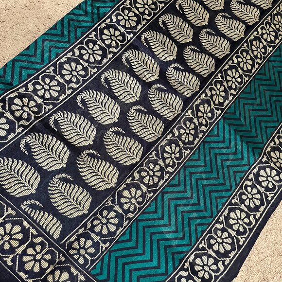 Indian Silk saree- Printed Bhagal puri silk saree. - Picture 4 of 10